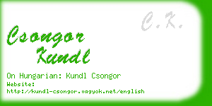 csongor kundl business card